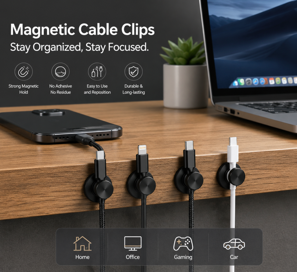 magnetic cable clips