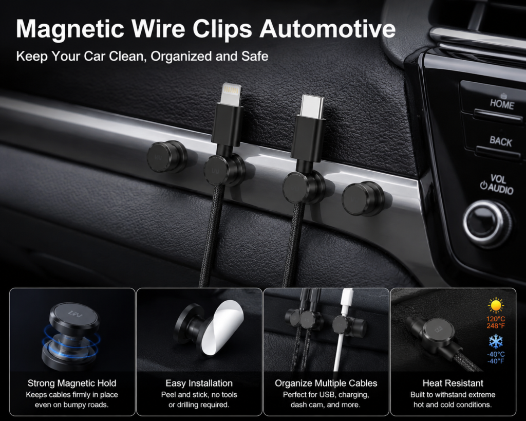 magnetic wire clips automotive