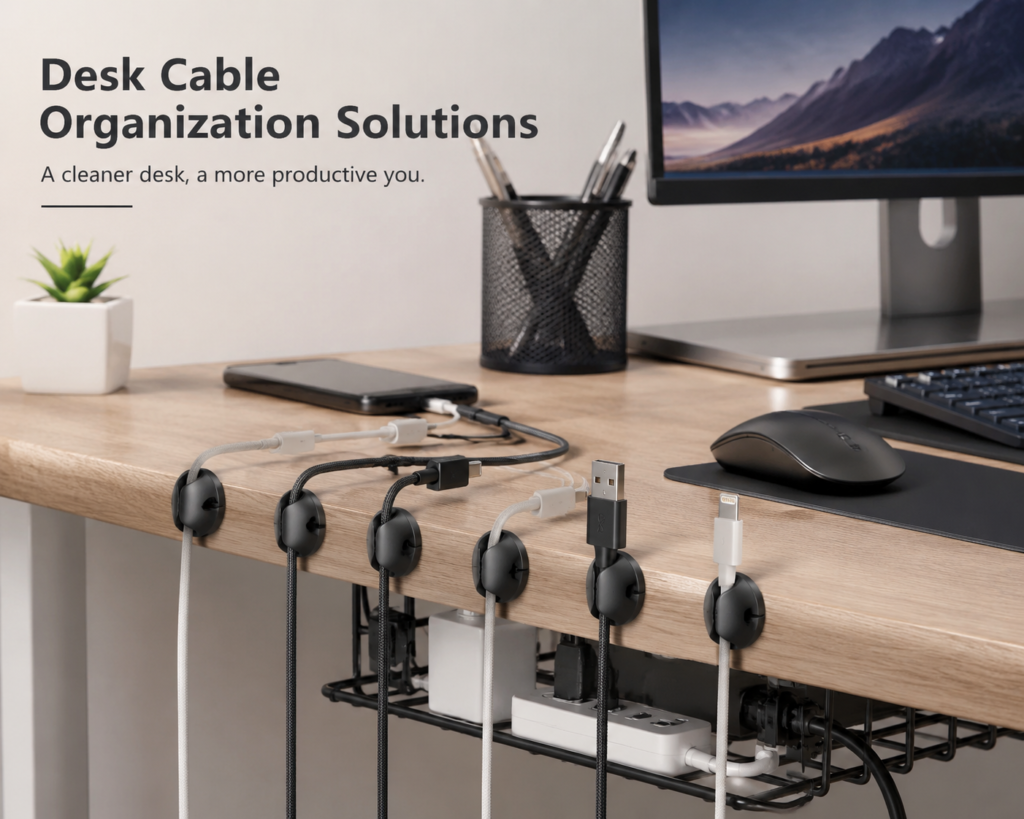 desk cable organization solutions